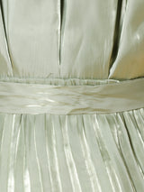 Girls Green Party Wear Gown With Belt