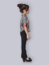 Girls Black Casual Pant with Top