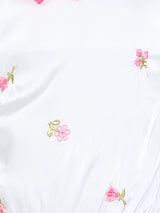 Girls Cream Party Wear Top Skirt With Belt