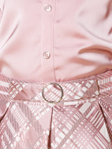 Girls Pink Festive Skirt with Top