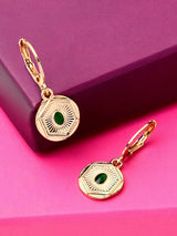 Women's Reconnected Mini Coin Gem Hoop Earrings