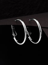 Women's Silver Small Simple Hoop Earring