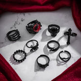 Men's Evil Rings - Set of 9