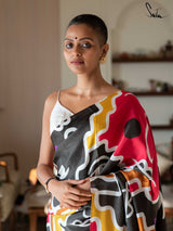 Women's Multicolor Modal Viscose Saree