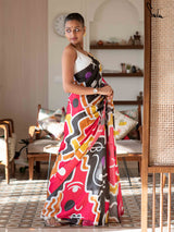 Women's Multicolor Modal Viscose Saree