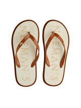 Men's Ivory and Brown Eco Classic Slippers