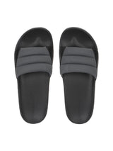 Men's Grey and Black Squooshy Slides