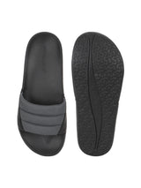 Men's Grey and Black Squooshy Slides