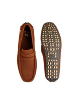 Men's Syrup Brown Knit Loafers