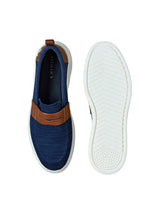 Men's Blue and Tan Brunch Loafers