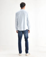Men's Blue Casual Slim Fit Solid Jeans
