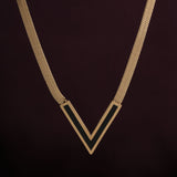 Women's Gold Plated Black Vixen Necklace Waterproof & Anti-Tarnish