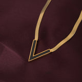Women's Gold Plated Black Vixen Necklace Waterproof & Anti-Tarnish