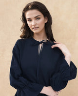 Women's Navy Casual Three Quarter Sleeves Dress