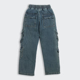 Girls Blue Straight Fit Non-Stretchable Jeans