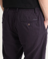 Men's Purple Casual Straight Fit Solid Trouser