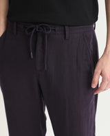 Men's Purple Casual Straight Fit Solid Trouser