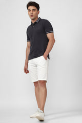 Men's Charcoal Casual Half Sleeves Polo Tshirt