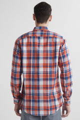 Men's Red Casual Full Sleeves Shirt