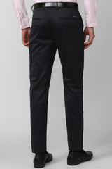 Men's Olive Casual Slim Fit Solid Trouser