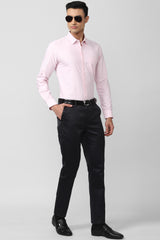 Men's Olive Casual Slim Fit Solid Trouser