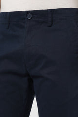 Men's Navy Casual Straight Fit Trouser