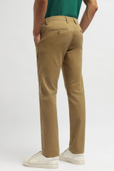 Men's Green Casual Straight Fit Trouser