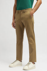 Men's Green Casual Straight Fit Trouser