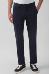 Men's Navy Casual Straight Fit Trouser
