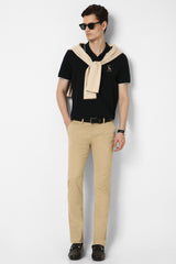 Men's Green Casual Straight Fit Trouser