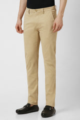 Men's Green Casual Straight Fit Trouser