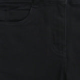 Girls Black Regular Fit Cropped Non-Stretchable Jeans