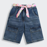 Girls Blue Casual Pant
