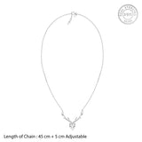 Anushka Sharma Silver Deer Heart Pendant Chain
