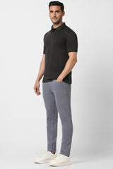 Men's Charcoal Casual Half Sleeves Polo Tshirt