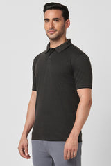 Men's Charcoal Casual Half Sleeves Polo Tshirt