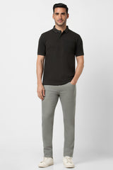 Men's Charcoal Casual Half Sleeves Polo Tshirt