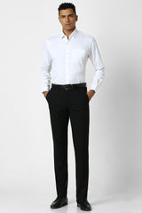 Men's White Office Wear Full Sleeves Shirt