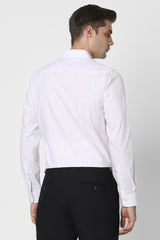Men's White Office Wear Full Sleeves Shirt