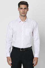 Men's White Office Wear Full Sleeves Shirt