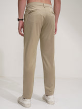 Men's Beige Mid-Rise Slim Fit Chinos