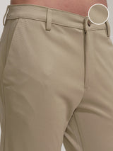 Men's Beige Mid-Rise Slim Fit Chinos