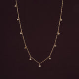 Women's Gold Plated Multiple Stones Necklace Waterproof & Anti-Tarnish