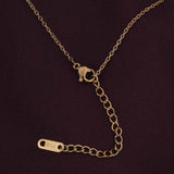 Women's Gold Plated Multiple Stones Necklace Waterproof & Anti-Tarnish