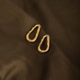 Women's Gold Plated Abstract Oval Earrings Waterproof & Anti-Tarnish
