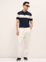 Men's Casual Slim Fit Solid Half Sleeves Polo Tshirt