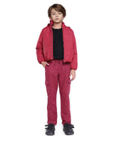 Boys Red Casual Straight Fit Solid Trouser