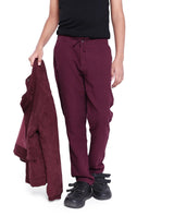 Boys Red Casual Straight Fit Solid Trouser
