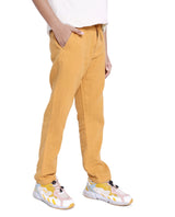 Boys Yellow Casual Straight Fit Solid Trouser