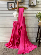 Women's Pink Modal Saree